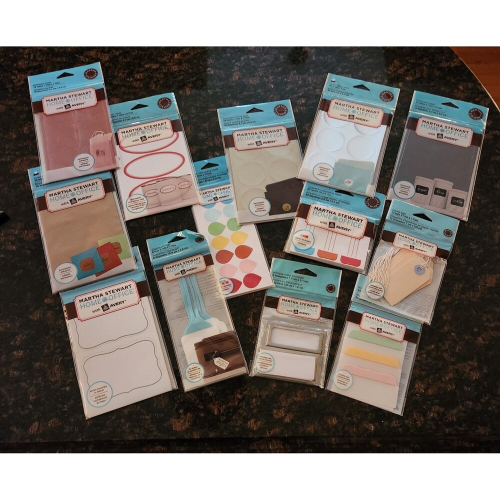 Martha Stewart home office Avery label organization assortment lot NEW sealed